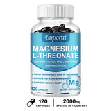 Magnesium L Threonate - Focus and Memory Enhancer, Supports Nerve Function, Muscle Strength, Bone and Joint Health