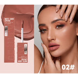 6 Colors of Long-Lasting Velvet Liquid Lipstick with Matte Texture Waterproof Non-Stick Cup Professional Lip Makeup Products