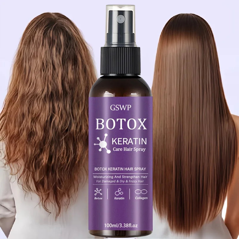 GSWP Botox Keratin Treatment Hair Spray, moisturizes and strengthens hair, reduces tangles, split ends, no need towash.100/200ml