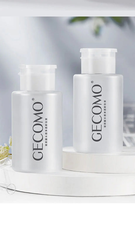 GECOMO Hyaluronic acid makeup remover-3-in-1 Eye, Lip, and Face Cleanser，Gentle, Suitable for Sensitive Skin, Pump Bottle
