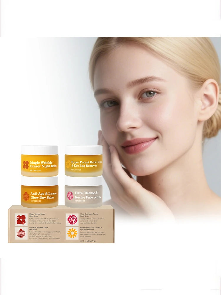 Day Night Skincare Set Moisturizing Repair Skin Barrier Brightening Facial Skins Multi Functional Skincare Eye Face Care Combov