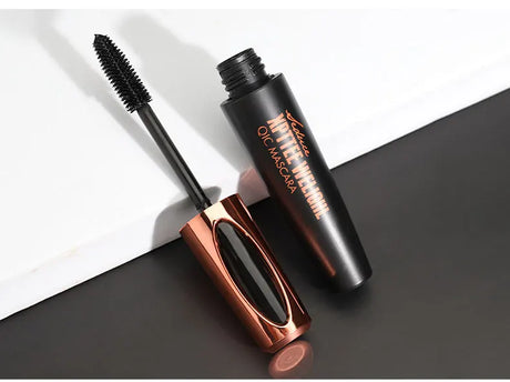 Black 4D Fiber Mascara Thick Lengthening Volumizing Waterproof Sweatproof Long Lasting Eyelash Extension Eye Makeup Cosmetics