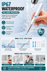 Visual Ear Wax Remover 1080P HD Camera USB-C Rechargeable Ear Cleaner IP67 Waterproof Otoscope with 6 LED Lights for Adults Kids