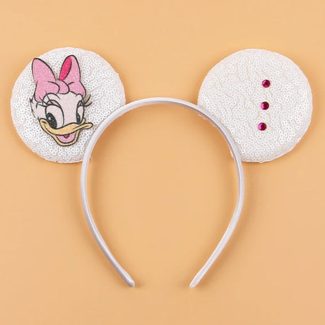 Newest Festival Party Cosplay Mouse Ears Headband 3.3" Ears Glitter Hairband Without Bow For Boys DIY Cartoon Hair Accessories