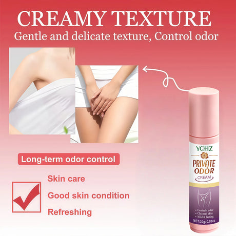 Women's Intimate Cream, Women's Underwear Deodorant Fresh Fragrance, Personal Underwear Hygiene Care Product-20G