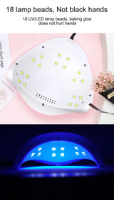 Nail UV Lamp 18LED Nail Dryer Suitable For All Gel Varnish Polishing And Curing With Timer Mode Suitable For Home Manicure Tools