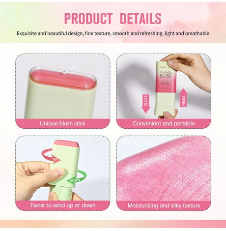Temperature Change 3-in-1 Cheek Lip Tinted pixiBlush Stick Temperature Change Blush Makeup Products Cosmetic Palette Stick Face