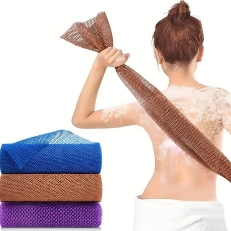 African Exfoliating Sponges Towel Mesh Bath Scrub Washcloth Double Side Wash Bath Loofah for Smooth Skin Back Shower Scrubb