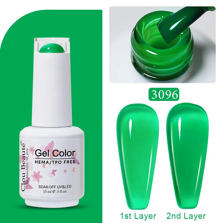 Clou Beaute Jelly Color UV Gel Manicure Summer Pink Nude Gel Nail Rainbow Nail Supplies For Professionals Semi-permanent Varnish