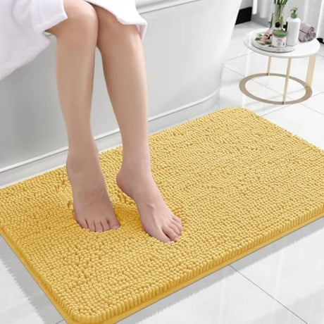 Bathroom Rugs 30x20, Extra Soft Absorbent Chenille Bath Rugs, Rubber Backing Quick Dry, Machine Washable Bath Mats for Bathroom