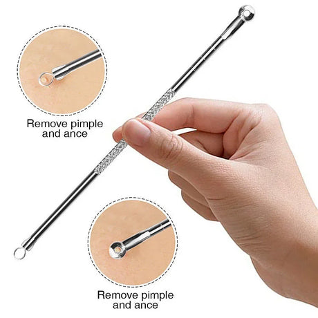 4/8PCS Acne Blackhead Comedone Black Spot Pimple Blemish Remover Skin Care Women Beauty Acne Treatment Pore Cleanser Needle Hook