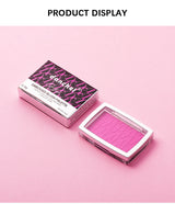Matte Embossed Blush Palette High Pigmented Pink Coral Cheek Blush Powder With Professional Makeup Brush