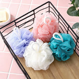Solid Color Hanging Bath Ball Non-Dispersible Foaming Bath Flower For Home Shower Cleansing Hanging Rope Bath Ball Solid Color
