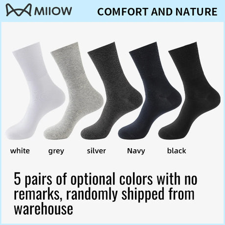 MiiOW Big Size Sock Men Pure Cotton Sock Anti Odor Fat Feet Elastic Widened Loose Sock Compression Sock Elderly Non-Binding Sock