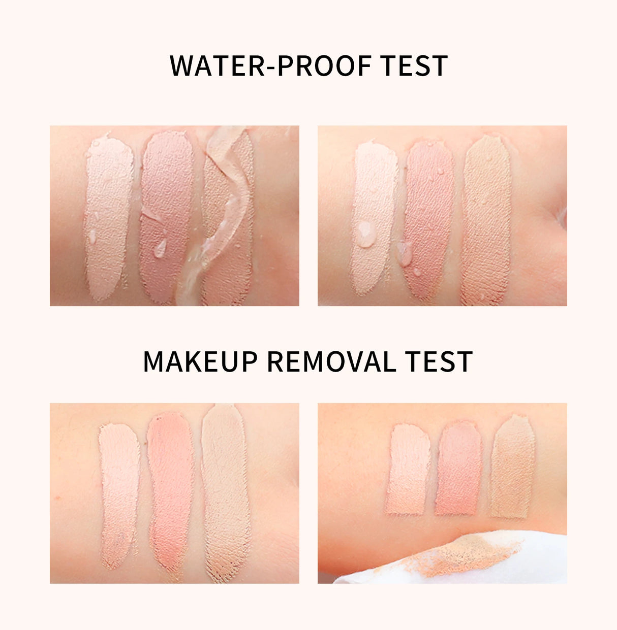 QIC Waterproof & Sweatproof Concealer Cream - Tattoo coverage, Long-Lasting Foundation, Natural,Full coverage, All Skin Types