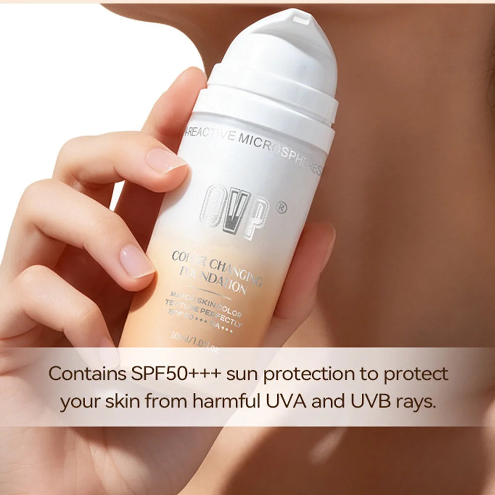 OVP Auto Adjust change color Foundation Moisturizing Waterproof Concealer Long Lasting Flawless Natural Face Makeup Sunblock