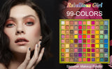 99 Color Rainbow Eye Makeup Plate Professional Matte Flash Plate Durable Eye Shadow Plate Suitable for Gifts to Women Cosmetics