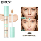 QIBEST 3D Full Coverage Concealer Long Lasting Liquid Concealer For Dark Circles Natural Finish Seamless Blend Under Eye Makeup