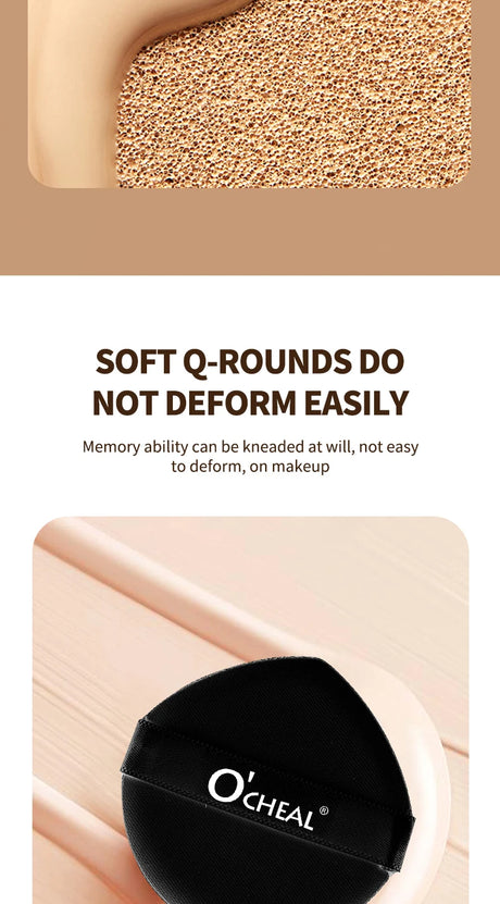 OCHEAL BB Cream Air Cushion Full Coverage Waterproof Long-lasting Concealer Cushion Compact Face Makeup Foundation CC Cream