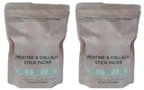 Creatine & Collagen Powder Stick Packs Supports Strength Recovery & Skin Health – Daily Nutrition Supplement  20Servings Per Bag