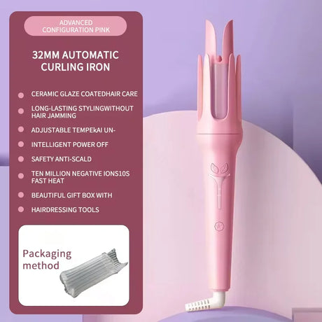 Automatic Curling Iron 32 mm Big Roll Anion  Ceramic Hair Curler 4-Speed Adjustable  Fast Heating Fashion Styling Tools