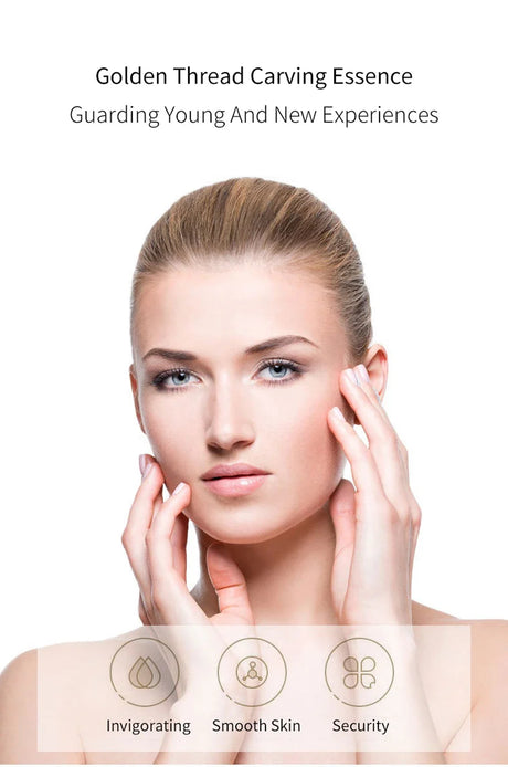 Soluble Face Lifting Threads Collagen Facial Essence Protein Peptide Gold Silk Wire Face Serum for Anti-Aging Firming Skin