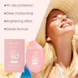 Moisturizing Brighten Sunscreen Cream Spf50+ Uv Protection Deep Nourishing Non Greasy Even Skin Tone Long Lasting Daily Sun Care