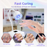Portable USB UV LED Nail Lamp for Gel Nail Polish - Fast Drying Nail Dryer, Japanese Lotus Style, Hands Safe