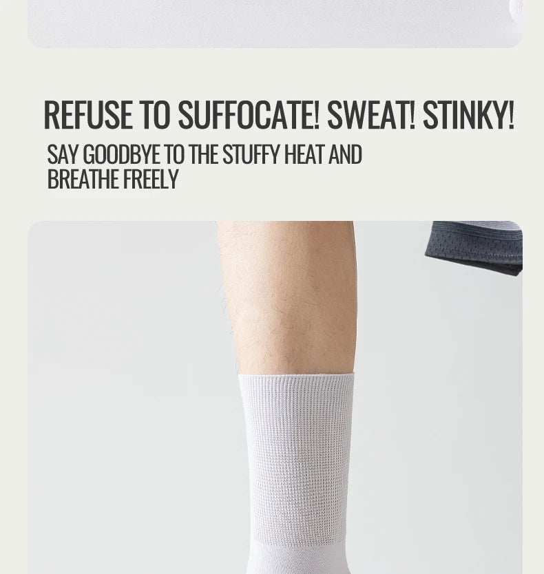 MiiOW Big Size Sock Men Pure Cotton Sock Anti Odor Fat Feet Elastic Widened Loose Sock Compression Sock Elderly Non-Binding Sock