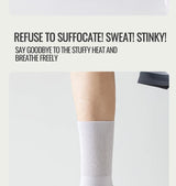 MiiOW Big Size Sock Men Pure Cotton Sock Anti Odor Fat Feet Elastic Widened Loose Sock Compression Sock Elderly Non-Binding Sock