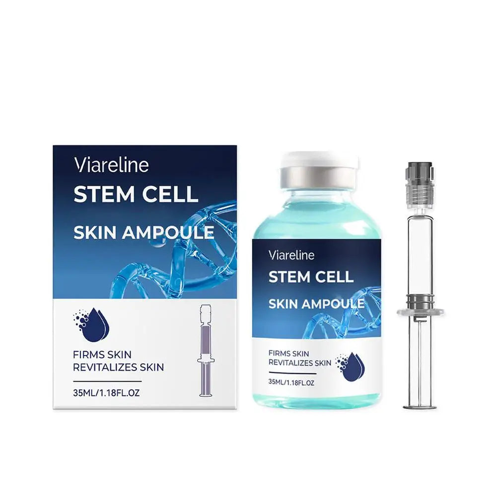 Viareline Stem Cell Skin Ampoule 35ml Firming Essence Reduces Fine Lines Rejuvenates Face Serum