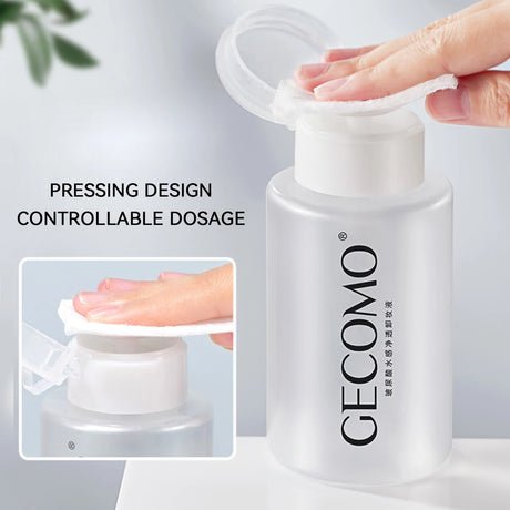 GECOMO Hyaluronic acid makeup remover-3-in-1 Eye, Lip, and Face Cleanser，Gentle, Suitable for Sensitive Skin, Pump Bottle