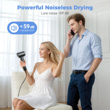 120000 RPM Hair Dryer Negative Ionic Blow Dryer Brushless Motor 40M/S Fast Drying High-Speed Low Noise Thermo-Control Hairdryer 500M Negative Ions Fast Dryingfor Curly & Straight Hair