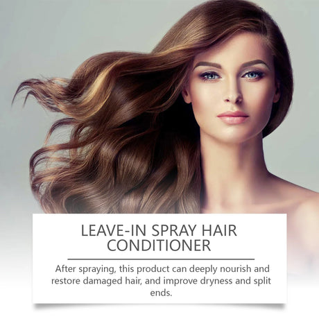 Leave-In Hair Conditioner Care Spray Wash Free Gentle Nourishing Scalp Anti Frizz Split Ends Daily Moisturizing Hair Spray 100ml