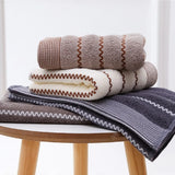 1/2/3PCS Bathroom Cotton Towel Sets Household Towels Wave Bath Hand Face Towels Soft Absorbent Towels Christmas Gift Towels Set