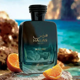 Rasasi Hawas Malibu EDP Perfume For Men 100ml Tropical Citrus Woody Long Lasting Cologne Luxury Gift Box Mens Fragrance
