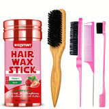 WOZUTUNT 75g Wax Stick with Styling Comb for Natural Hair and Wig Long-Lasting Hold Solid Wax Cream Multi-Functional Hair Pomade