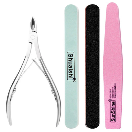 Nail Art Sand File Buffer Sponge Block Brush Nail File Set With Nail Clippers Scissors Dead Skin Remover Care Manicure Kit Tools