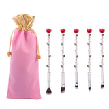 Cute Pink Makeup Brush Set with Anime Element Storage Pouch Professional Beauty Tool Combination Girly Makeup Brush Full Set