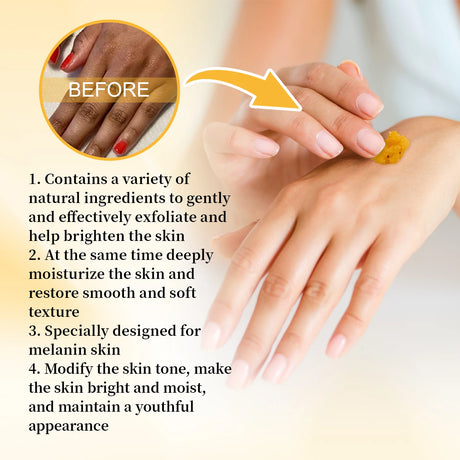 Turmeric Body Scrub - Cleanses Skin's Dead Cells, Leaving Skin Smooth And Soft. Skin Cleansing And Exfoliating Scrub.