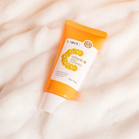 LAIKOU Vitamin C Daily Cleanser Brightening Face Wash Deep Cleansing Moisturizing Skin Tone Even Treatment
