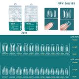 Nailpop 120pcs/box Gel X Nail Tips Medium Short Shape Almond/Square/Soft Gel Nail Tips False Nails Soak Off Easy Nail Extensions