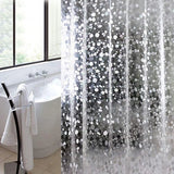 PEVA Pebble Shower Curtain Transparent Lining Waterproof Bathtub Bathing Cover Cobblestone Bathroom Bath Curtains Liner