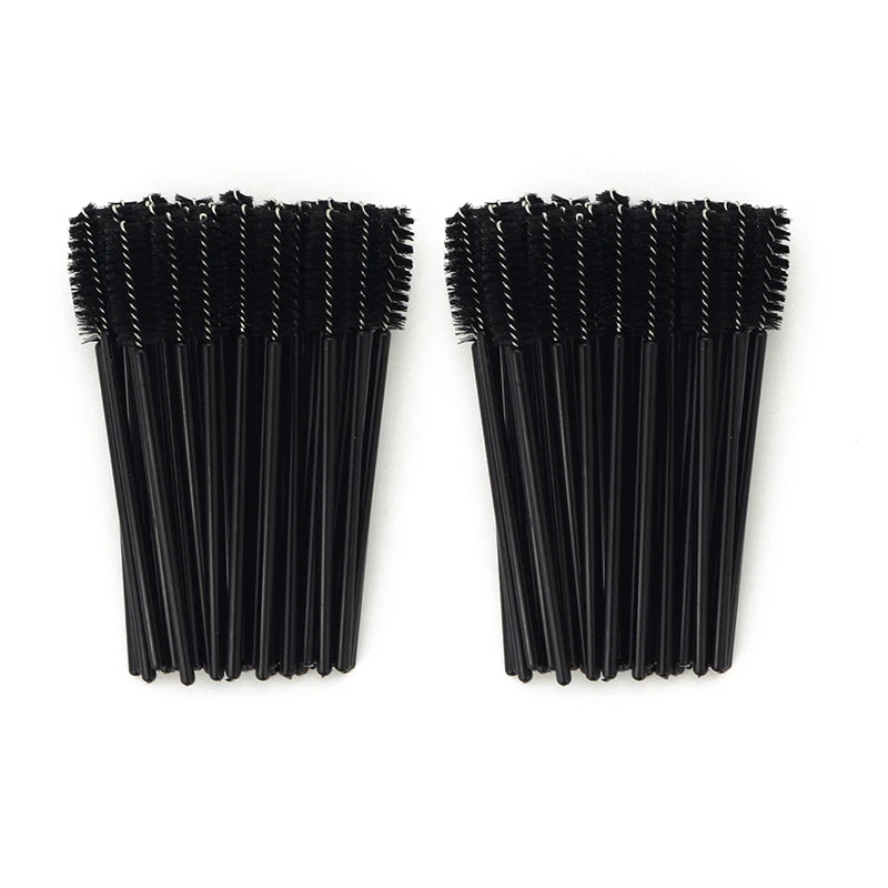ANNAFRIS 50Pcs  Disposable Eyelash  Brush Soft Head Crystal Eyebrow Brush Lash Extension Brush  Mascara Wand Makeup Tool