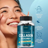 Bcuelov Marine Collagen Capsules - Helps with joint, hair, skin, nail support and overall health, firming skin