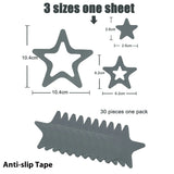 10 PCS Anti Slip Shower Tread Sticker Safety Bathtub Strips Premium Adhesive Star Snowflak Decals for Bath Tub Shower Stairs
