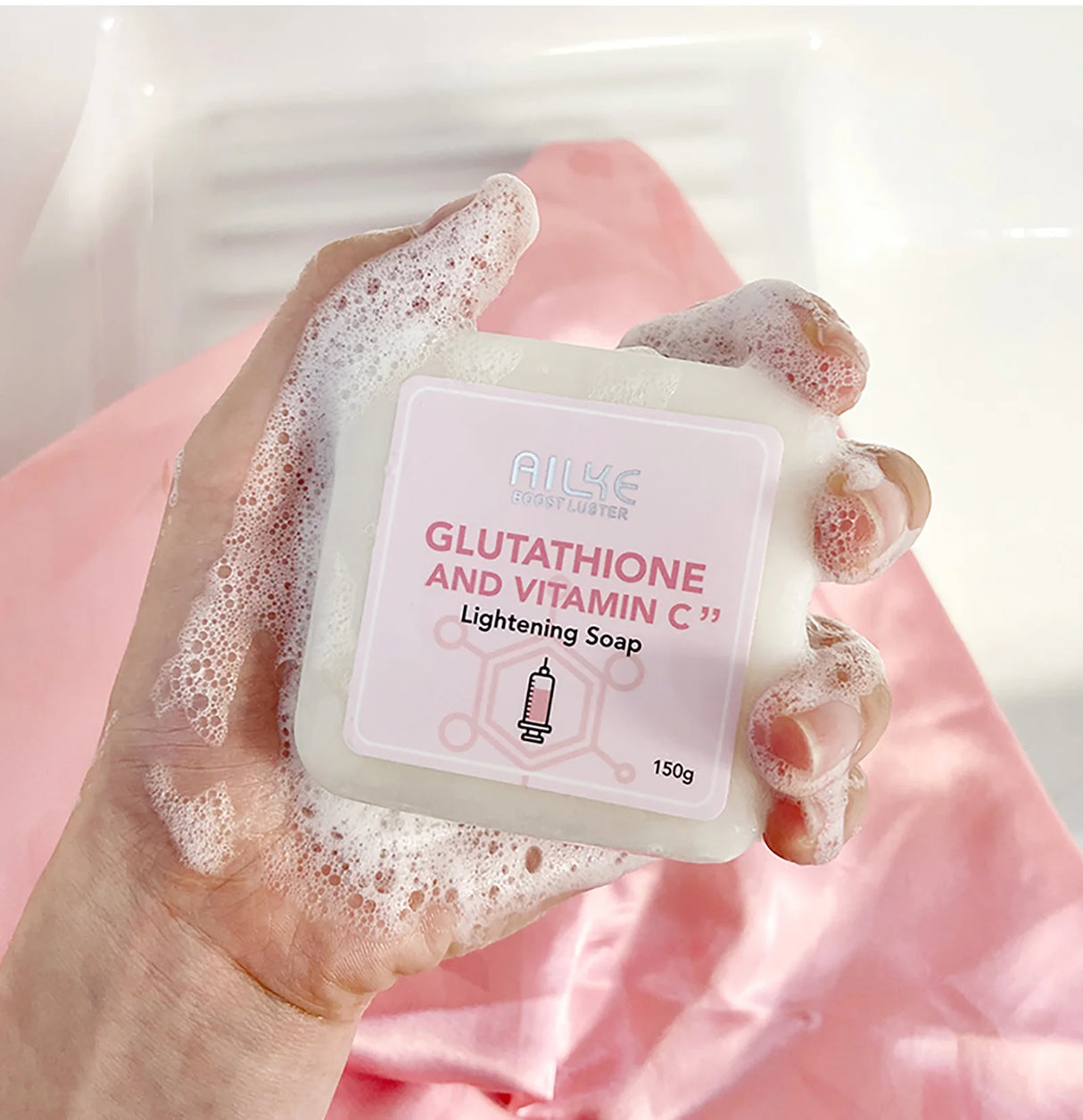 AILKE Glutathione & Vitamin C Kit, With Whitening Lotion, Moisturizing Cream, Lightening Soap, Spa Oil, Glowing Body Cream