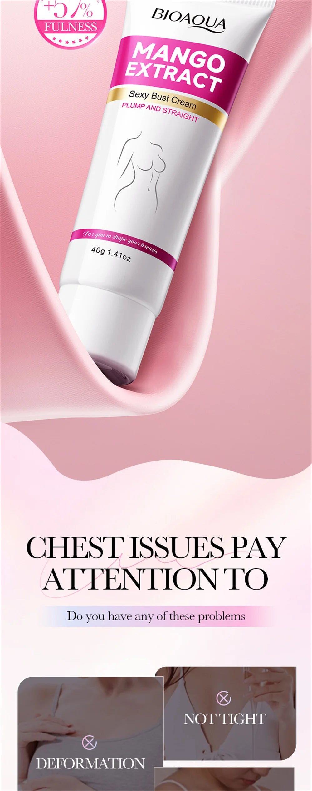 Fast Growth Breast Enlargement Cream Lift Firm Breast Improve Sagging Massage Chest Rapidly Body Moisturizing Smooth Bright Care