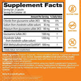 Glucosamine Chondroitin MSM - Supports Joint Health, Relieves Pain, Improves Joint Flexibility, and Enhances Immunity
