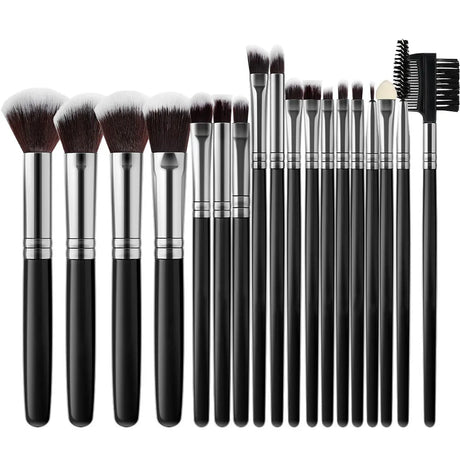 18PCS Women's Makeup Brushes Set - Eye Shadow Foundation Blush Cosmetic Brushes Soft Make up Tools with Storage Bag